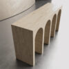 Beige Travertine Console Table