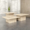 Beige Travertine Square Centre Table