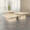 Beige Travertine Square Centre Table