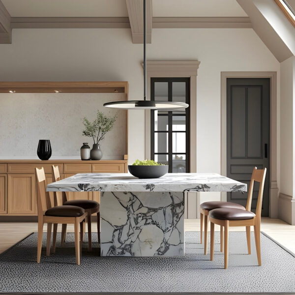 Calacatta Nero Marble Dining Table