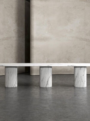 300cm Carrara White Marble Table