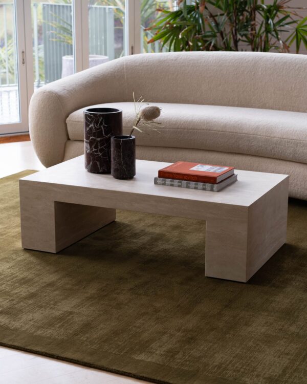 Cream Travertine Coffee Table