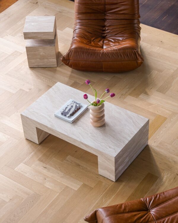 Cream Travertine Coffee Table