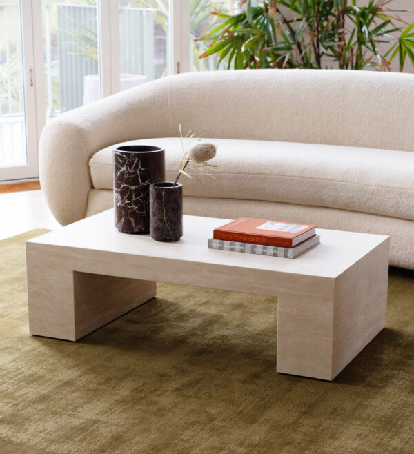 Cream Travertine Coffee Table