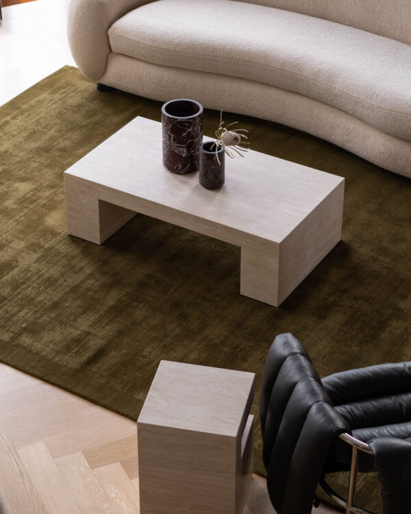 Cream Travertine Coffee Table