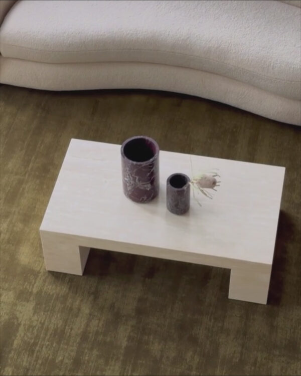 Cream Travertine Coffee Table