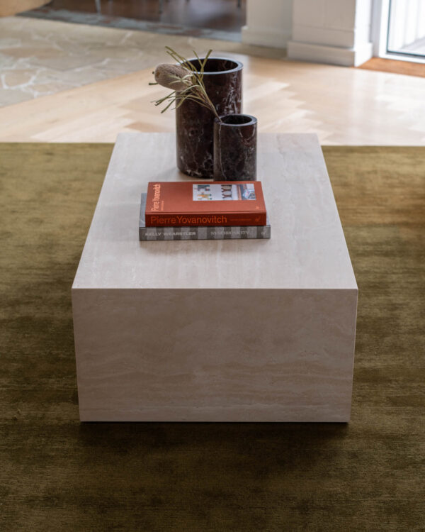 Cream Travertine Coffee Table