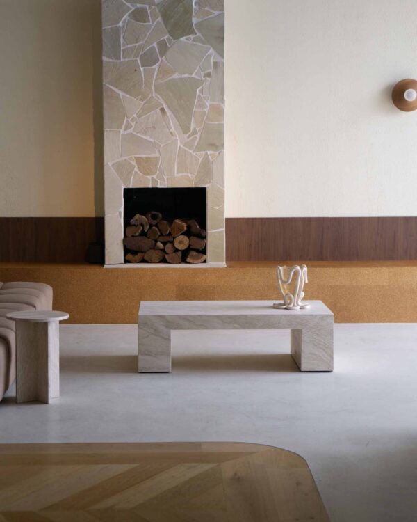 Cream Travertine Coffee Table