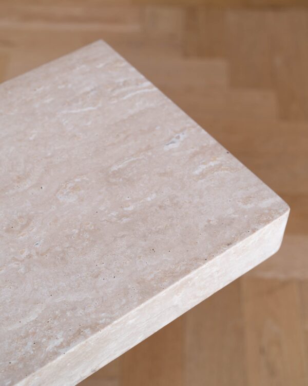 Cream Travertine Rectangle Console Table
