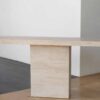Cream Travertine Rectangle Console Table