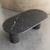 Flutted Nero Margiua Marble Dining Table