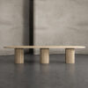 Flutted Travertine Dining Table