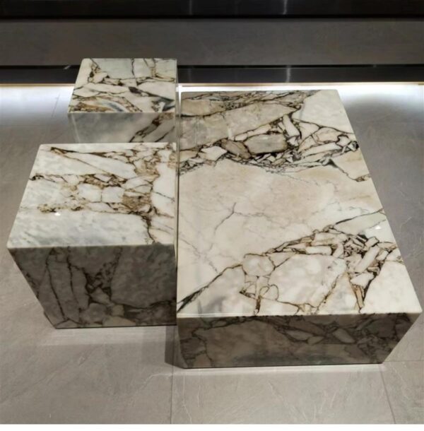 Genuine Modellato Marble Block Coffee Table