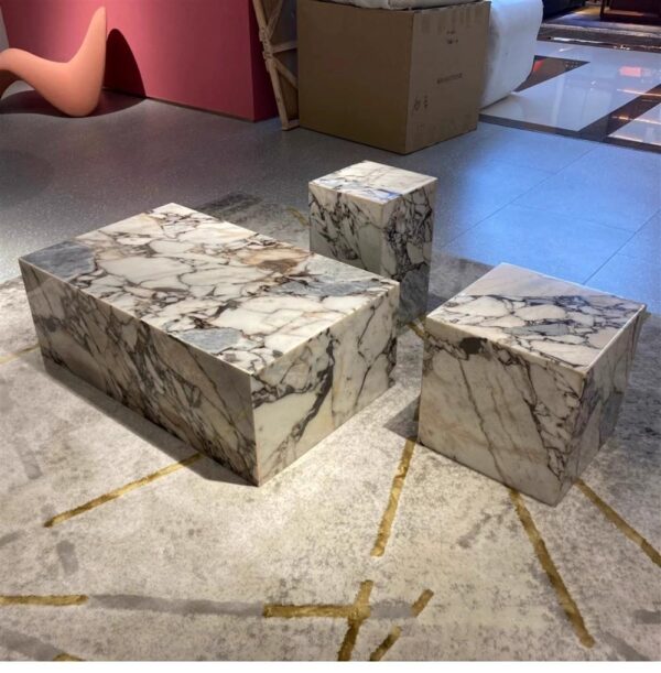 Genuine Modellato Marble Block Coffee Table