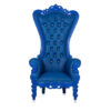 High Back Blue King Queen Throne Chair