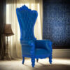 High Back Blue King Queen Throne Chair