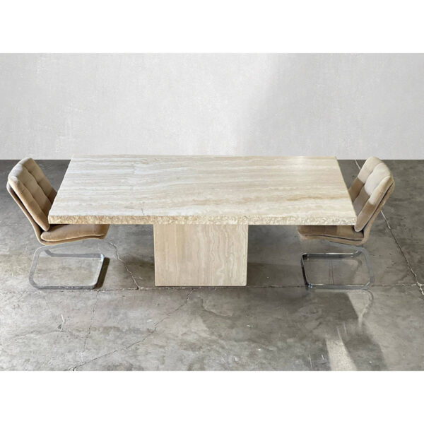 Italian Travertine Dining Table