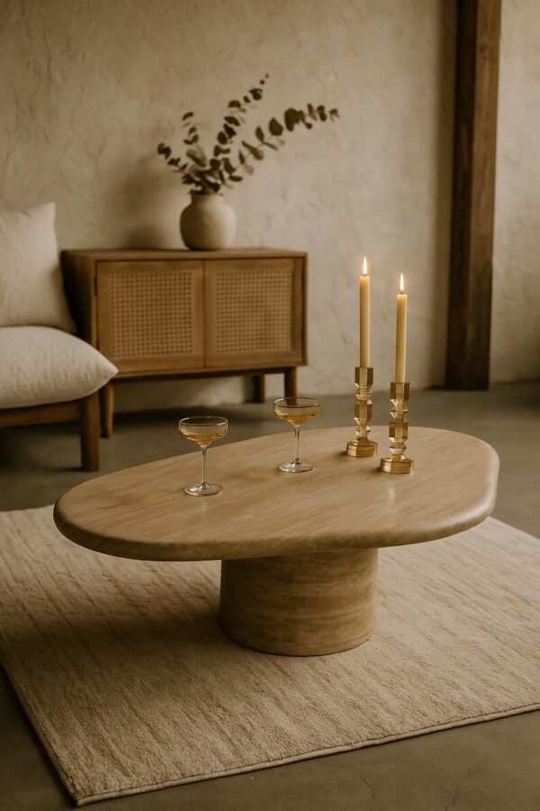 Minimalist Solid Travertine Furniture