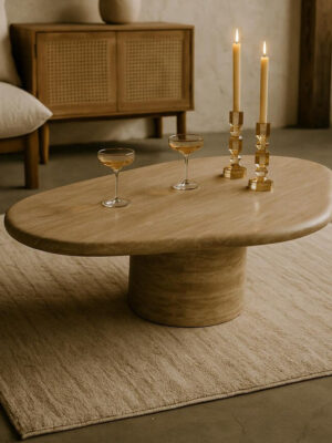Minimalist Solid Travertine Furniture