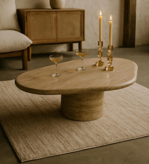 Minimalist Solid Travertine Furniture