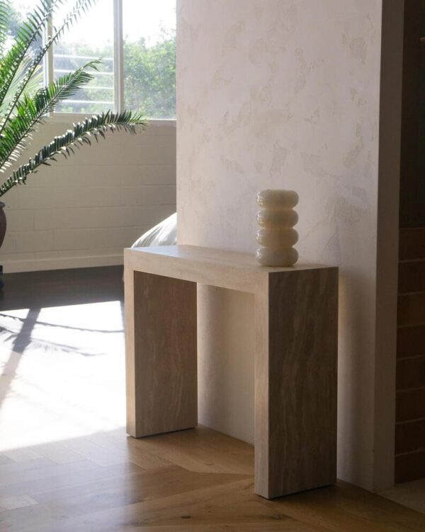 Travertine Console Table