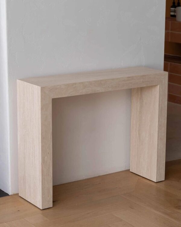 Travertine Console Table