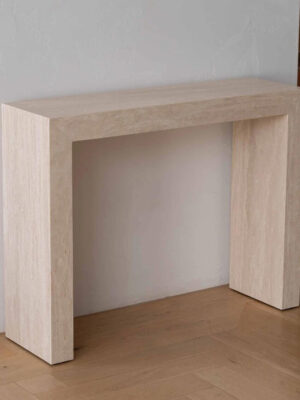 Minimalist Travertine Console Table