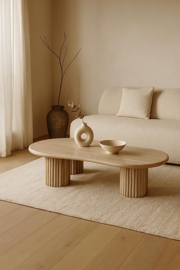Modern Natural Stone Salon Room Table
