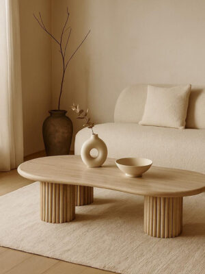 Modern Natural Stone Salon Room Table