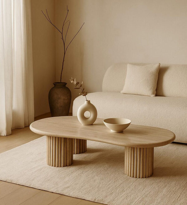 Modern Natural Stone Salon Room Table