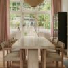 Natural Stone Travertine Marble Dining Table