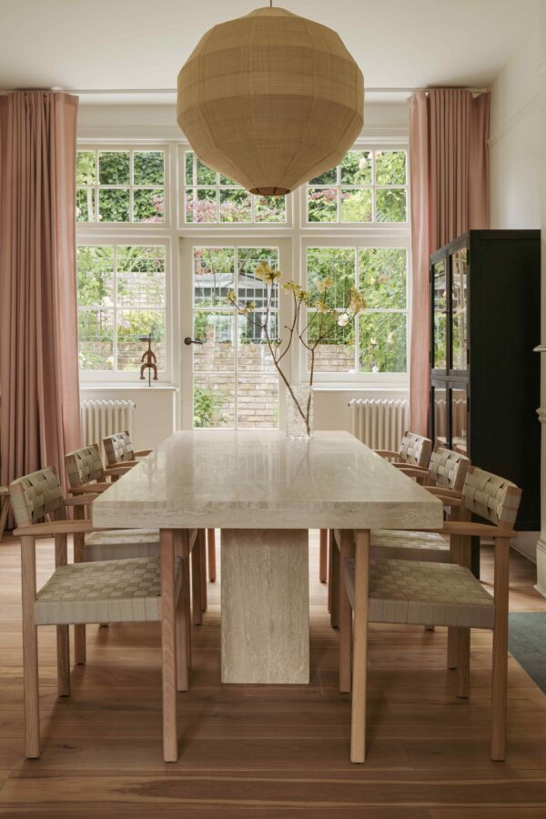 Natural Stone Travertine Marble Dining Table