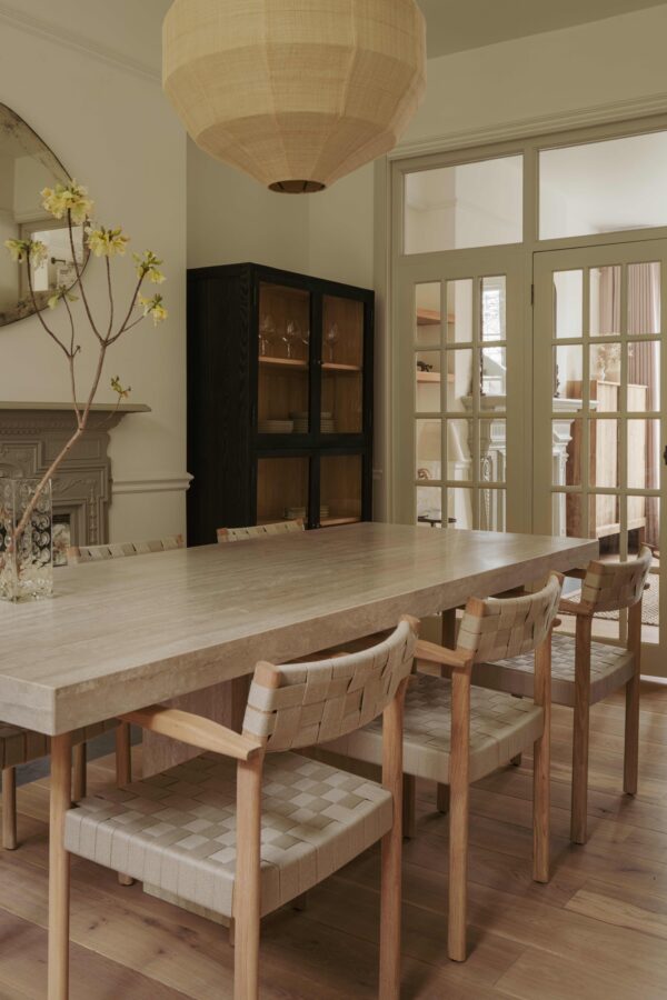 Natural Stone Travertine Marble Dining Table