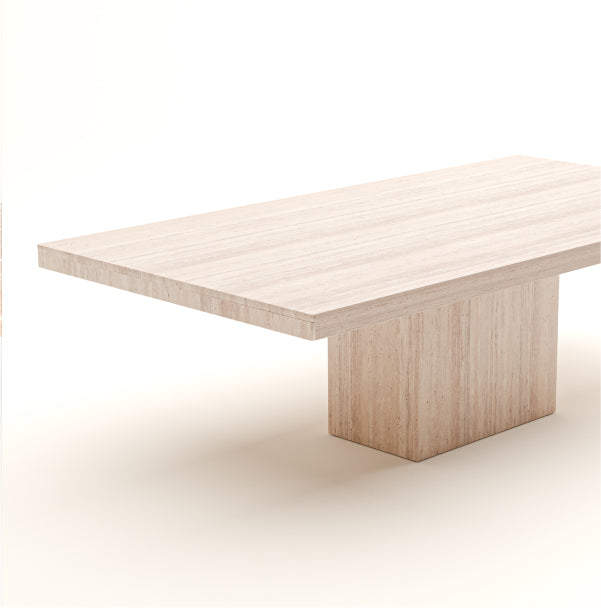 Natural Stone Travertine Marble Dining Table