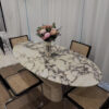 Oval Marble Dining Room Table
