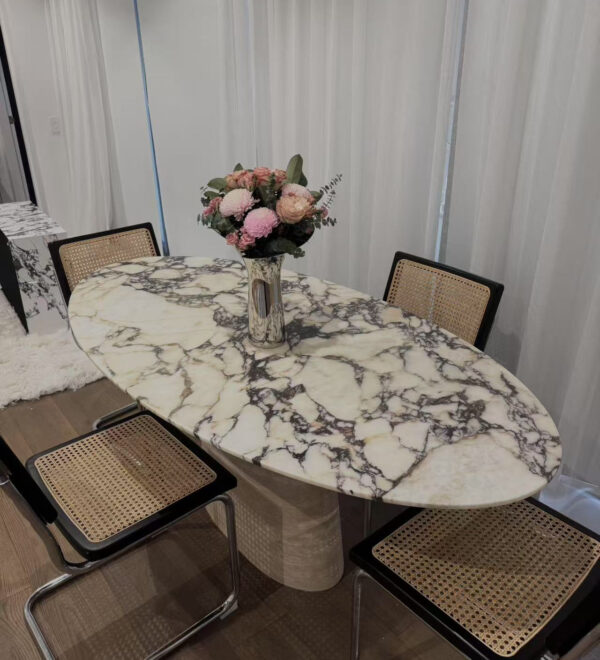 Oval Marble Dining Room Table