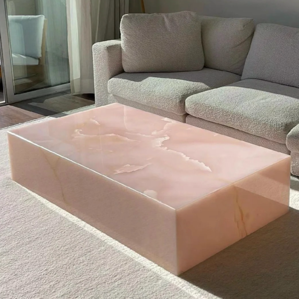 Pink Jade Marble Coffee Table