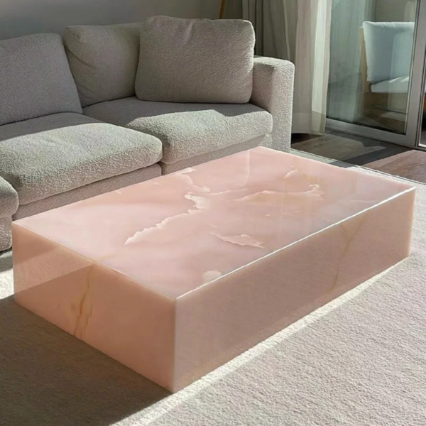 Pink Jade Marble Coffee Table