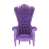 Purple High Back Throne Chair