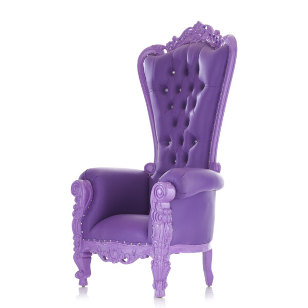 Purple High Back Throne Chair