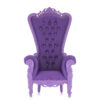 Purple High Back Throne Chair