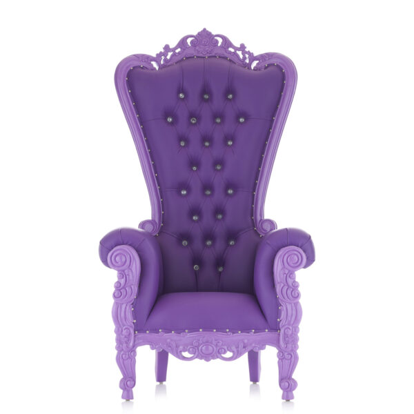 Purple High Back Throne Chair