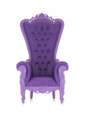 Purple High Back Throne Chair