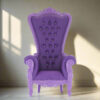 Purple High Back Throne Chair