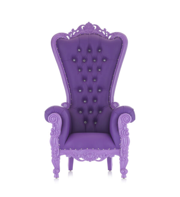 Purple High Back Throne Chair