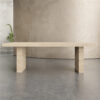 Rectangle Beige Travertine Dining Table