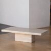 Rectangle Cream Travertine Coffee Table