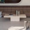 Rectangle Cream Travertine Coffee Table