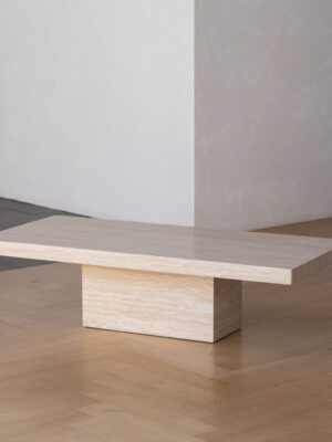 Rectangle Cream Travertine Coffee Table