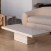 Rectangle Cream Travertine Coffee Table
